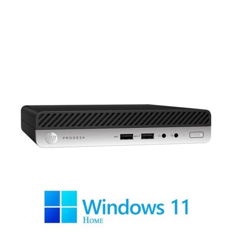 Mini PC HP ProDesk 400 G5, Hexa Core i5-9500T, 16GB DDR4, SSD, Win 11 Home